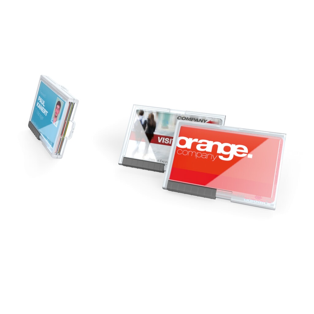 Porte-badge coulissant DURABLE Mono pour une carte d’entreprise Illustration du produit: Porte-badge coulissant DURABLE Mono pour une carte d’entreprise