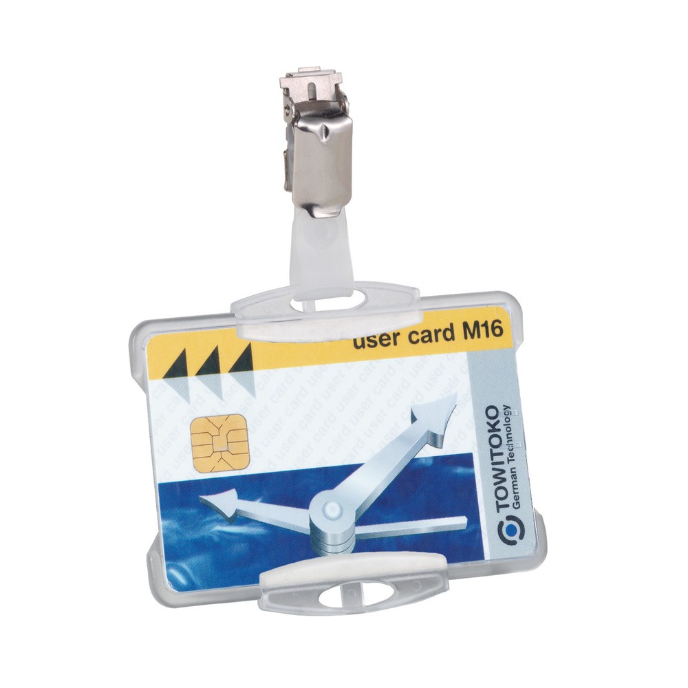 N° de l'image du produit 1 : Porte-badge DURABLE pour une carte d’entreprise, avec clip