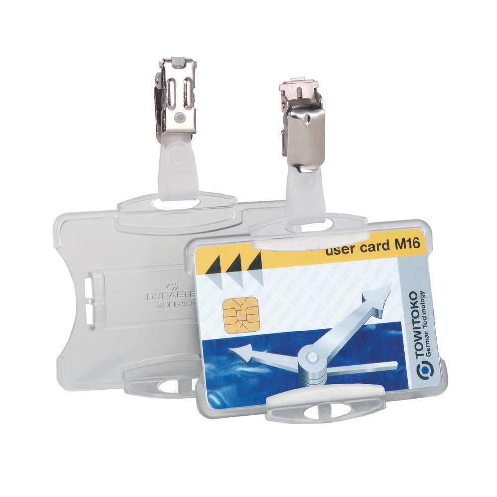 N° de l'image du produit 2 : Porte-badge DURABLE pour une carte d’entreprise, avec clip
