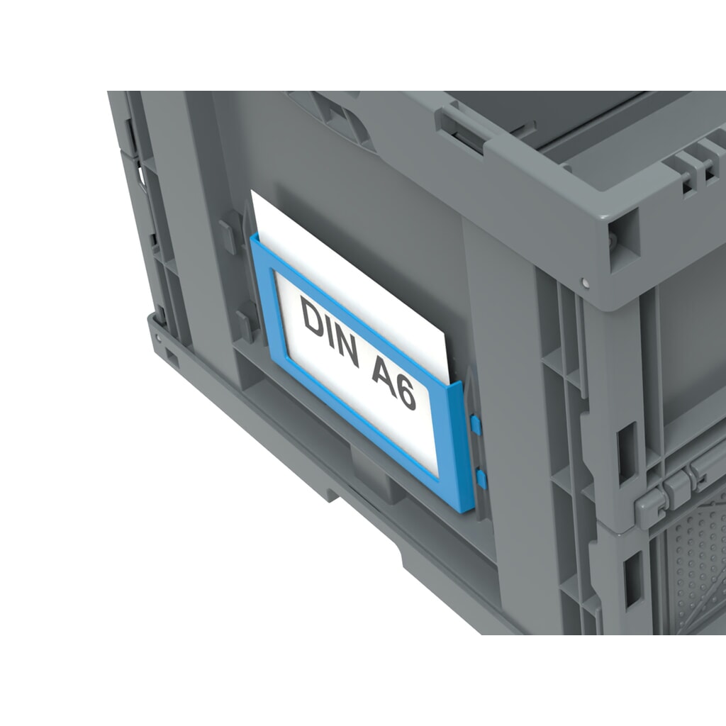 Cadre d’étiquette pour tous les bacs pliables Euronorm Premium N° de l'image du produit 4 : Cadre d’étiquette pour tous les bacs pliables Euronorm Premium