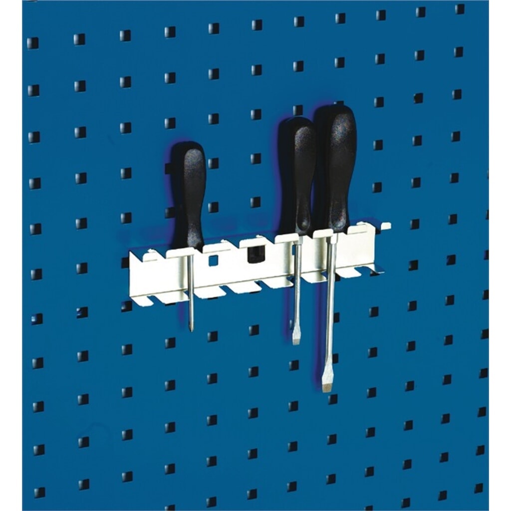 Porte-tournevis l.225xP mm adapté à panneaux perforés BOTT Illustration du produit: Porte-tournevis l.225xP mm adapté à panneaux perforés BOTT