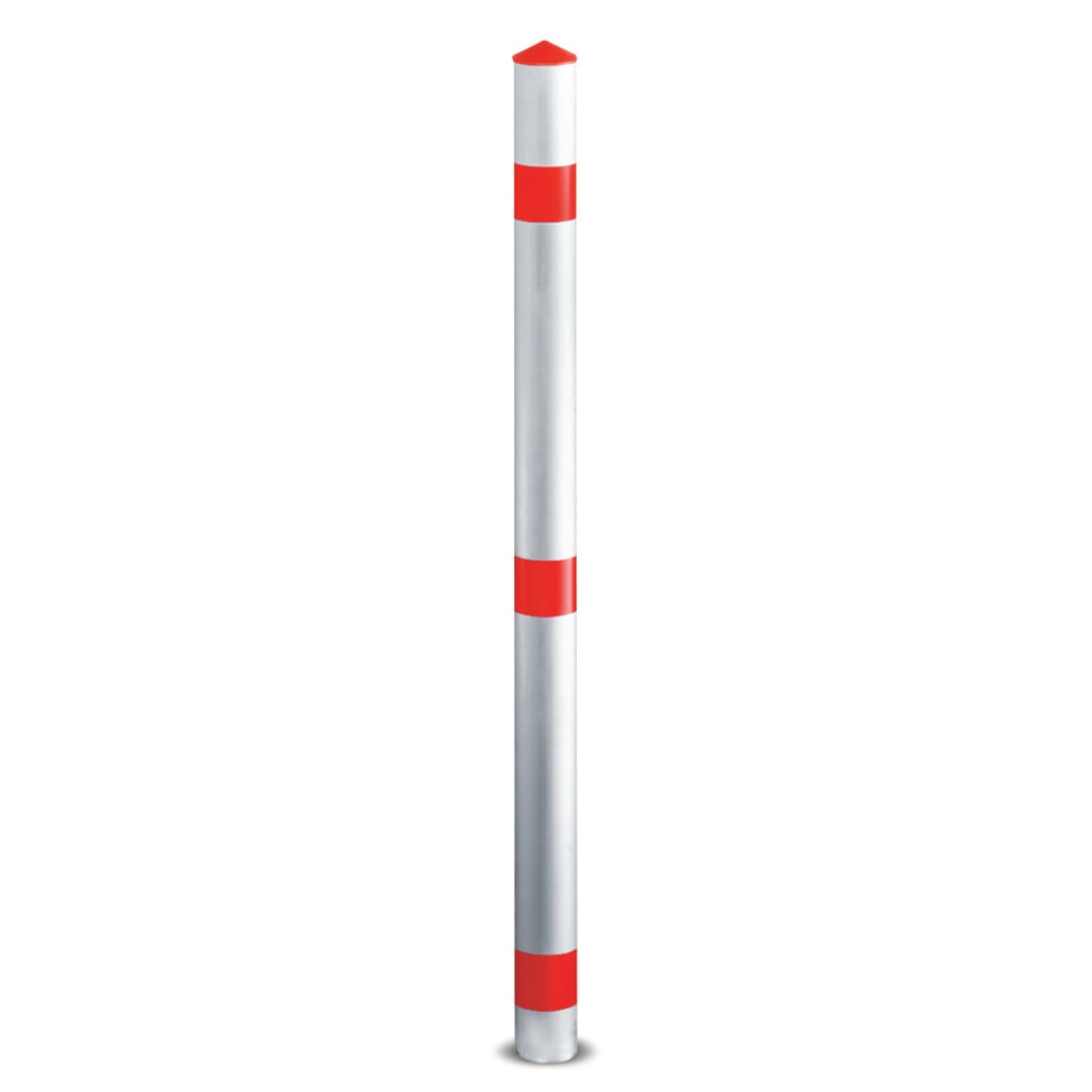 Illustration du produit: URBANUS Potelet auto-redressant en aluminium, tube rond Ø 76 mm, rouge