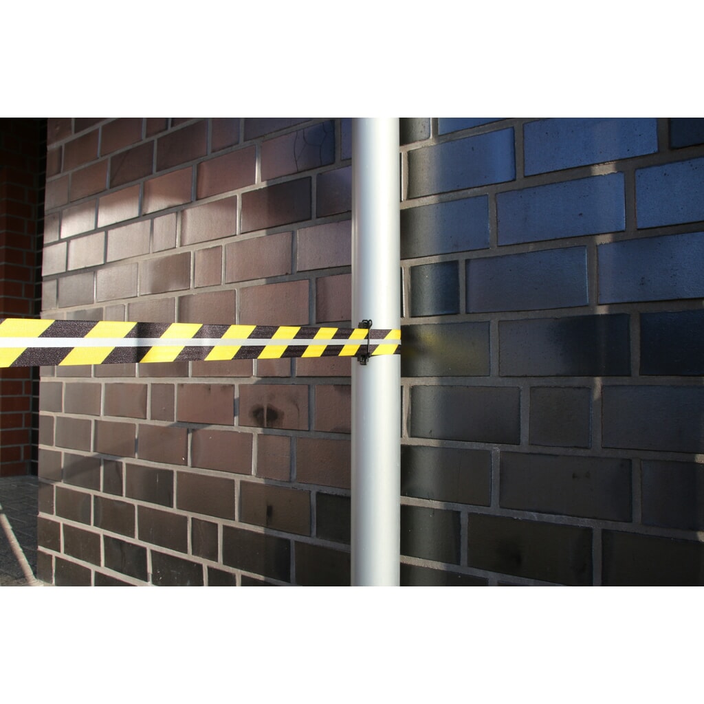 N° de l'image du produit 2 : Cassette à sangle RS-GUIDESYSTEMS® GLW 700 REFLECTO, montage mural, longueur 7 m, largeur 50 mm, boîtier noir, sangle noir/jaune