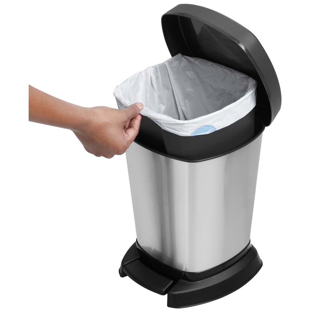 N° de l'image du produit 2 : rothopro® Paso Poubelle à pédale métallique 6 litres