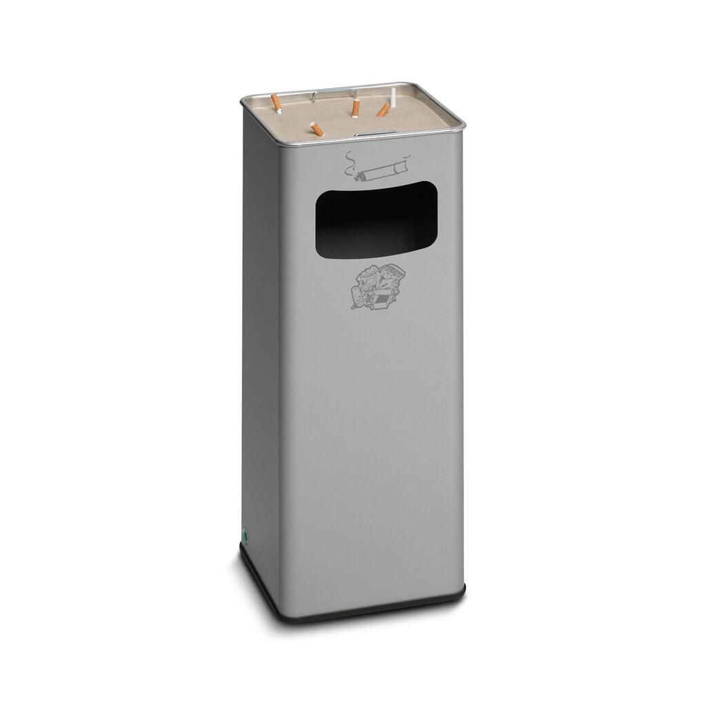 Illustration du produit: Poubelle-cendrier VAR®, modèle sur pied, 31,7 litres, argent