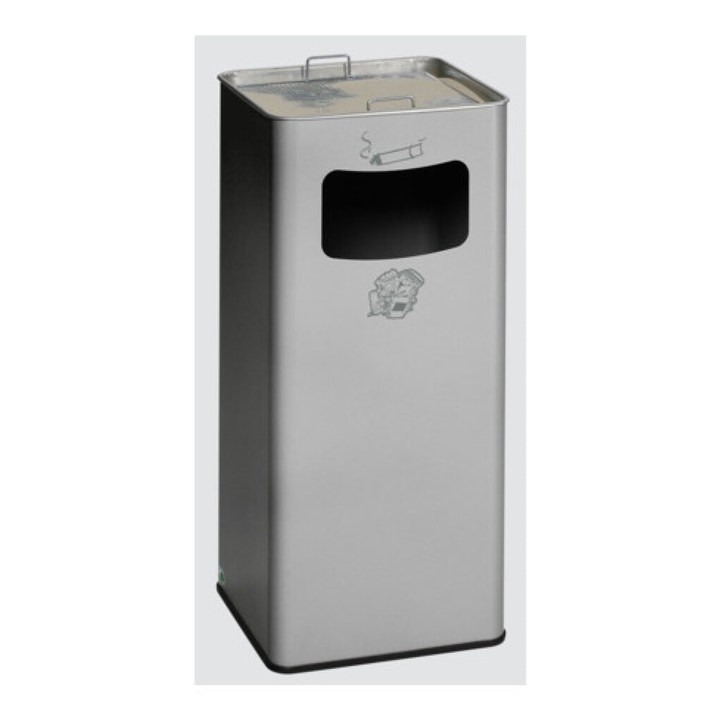Poubelle-cendrier VAR®, modèle sur pied, 53,4 litres, argent Illustration du produit: Poubelle-cendrier VAR®, modèle sur pied, 53,4 litres, argent