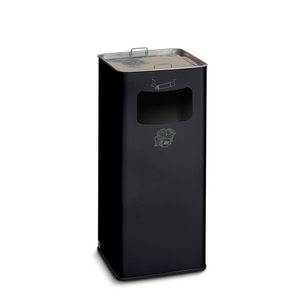 Illustration du produit: Poubelle-cendrier VAR®, modèle sur pied, 53,4 litres, gris noir