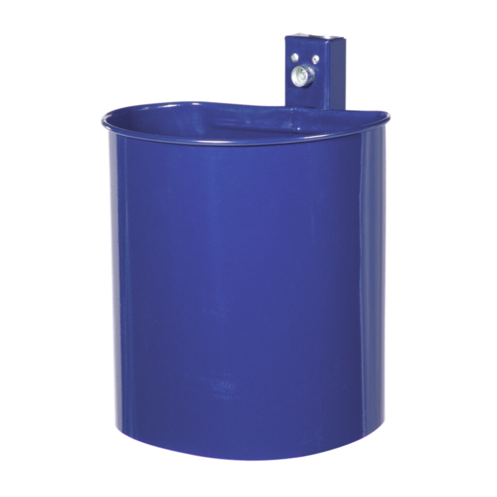Illustration du produit: RENNER Poubelle en acier, 20 litres, semi-circulaire, montage mural, non perforée, revêtue par poudrage, bleu cobalt