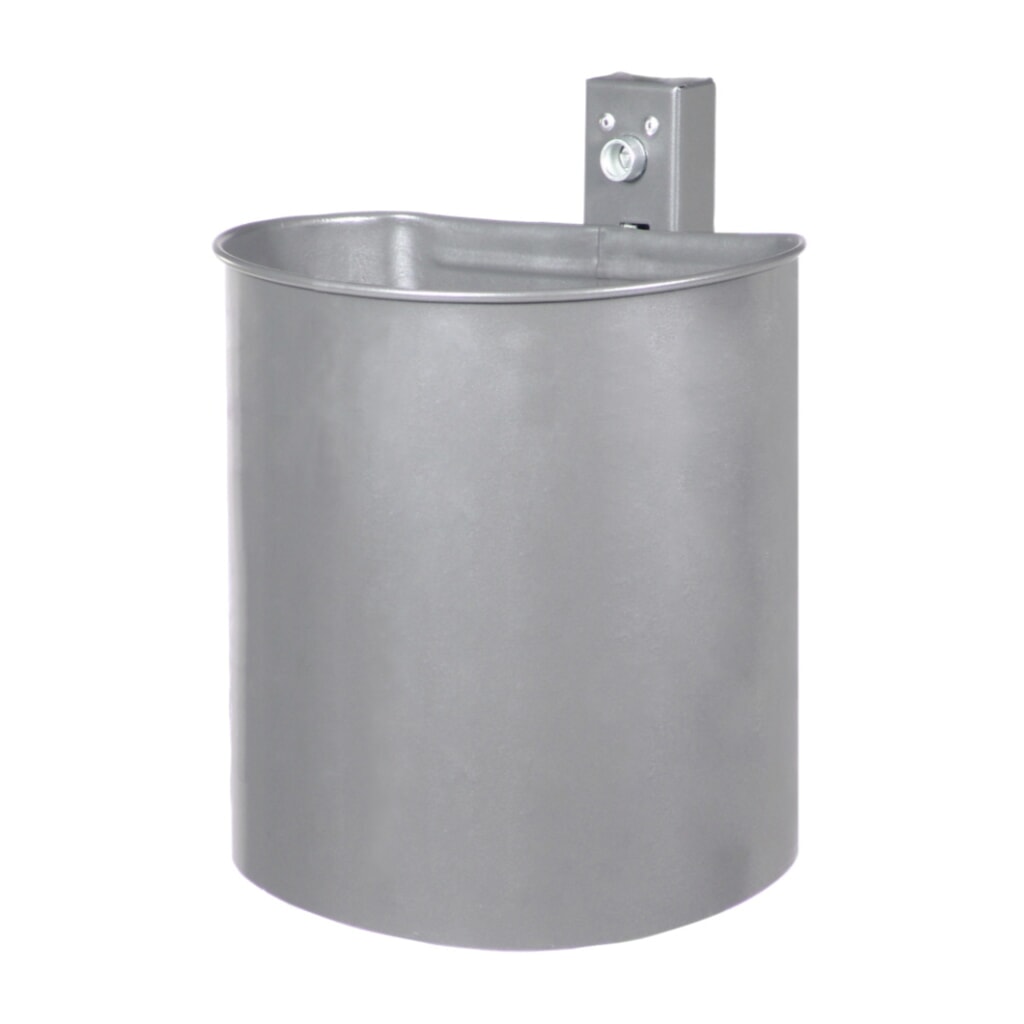 Illustration du produit: RENNER Poubelle en acier, 20 litres, semi-circulaire, montage mural, non perforée, revêtue par poudrage, gris anthracite