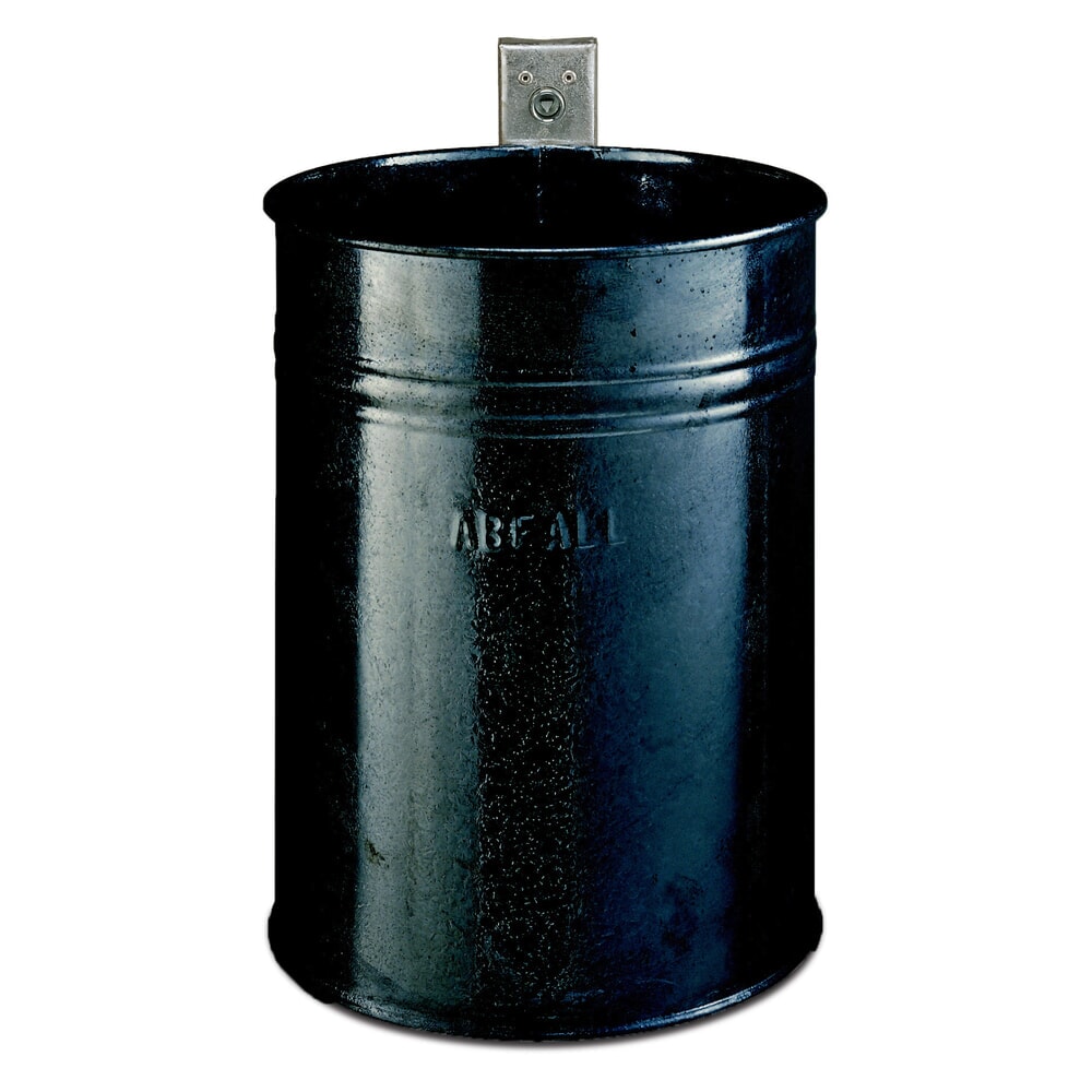 Illustration du produit: RENNER Poubelle en acier, 35 litres, ronde, montage mural, structure fermée, gris anthracite