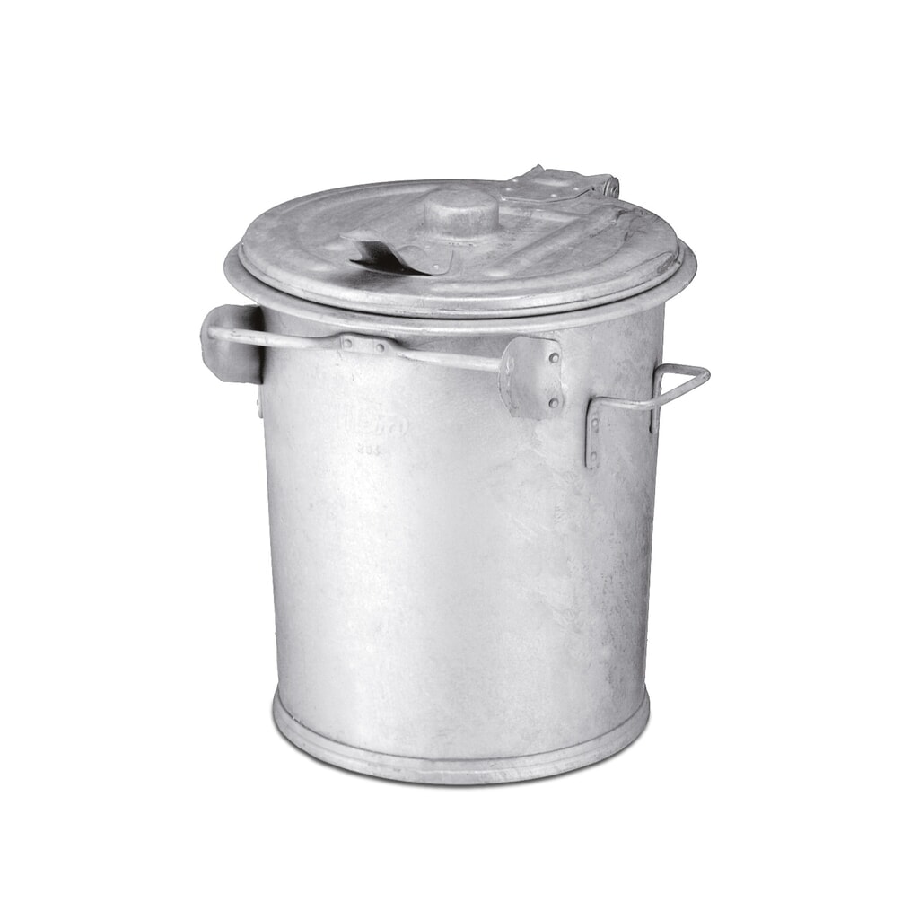Poubelle d’extérieur en tôle d’acier, 70 litres, galvanisée à chaud Illustration du produit: Poubelle d’extérieur en tôle d’acier, 70 litres, galvanisée à chaud
