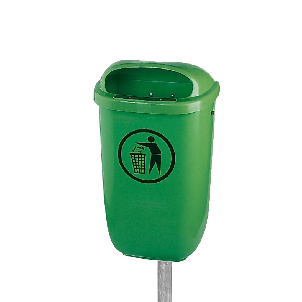 Poubelle d’extérieur, plastique, 50 litres, verte Illustration du produit: Poubelle d’extérieur, plastique, 50 litres, verte