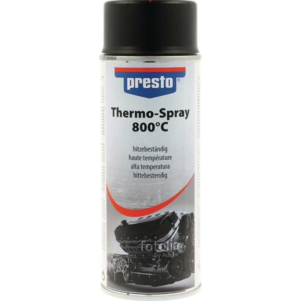 PRESTO Spray de peinture thermique Profi 800 °C, 400 ml, noir, aérosol Illustration du produit: PRESTO Spray de peinture thermique Profi 800 °C, 400 ml, noir, aérosol