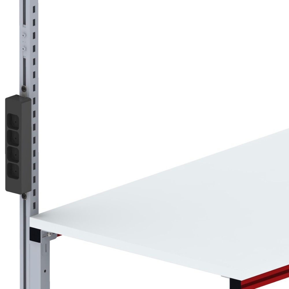 Illustration du produit: Prise multiple 4 voies pour les Rocholz tables d’emballage système FLEX, noire