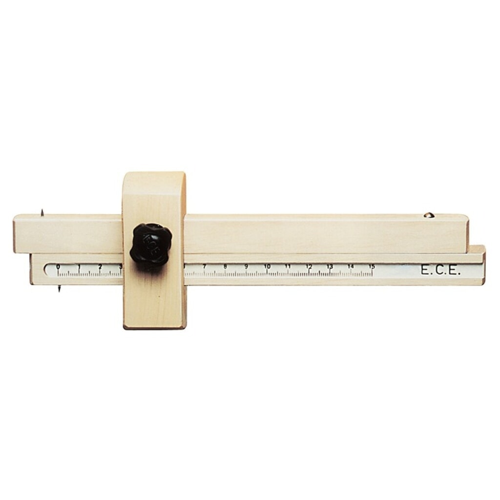 Trusquin longueur de la cote 150 mm hêtre blanc ECE Illustration du produit: Trusquin longueur de la cote 150 mm hêtre blanc ECE