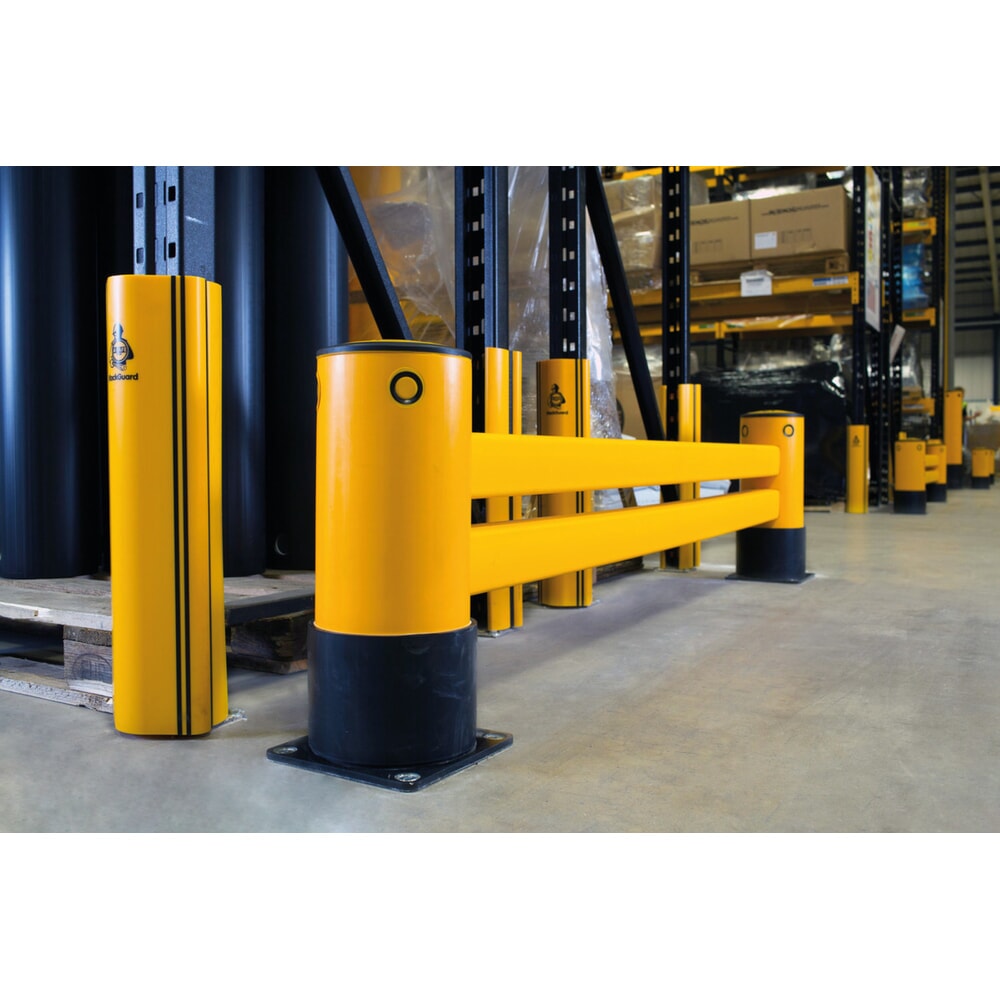 N° de l'image du produit 6 : Protection d'extrémité de rayonnage A-SAFE en MEMAPLEX®, double - longueur 1 100 mm