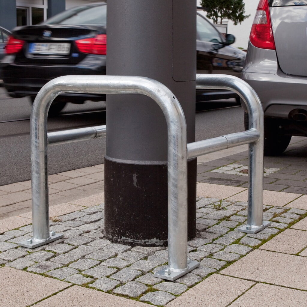 N° de l'image du produit 8 : Protection anticollision pour colonnes MORAVIA, usage extérieur, galvanisée à chaud, hauteur 600 mm, pour dimensions de colonnes (l x P) 600 x 600 mm