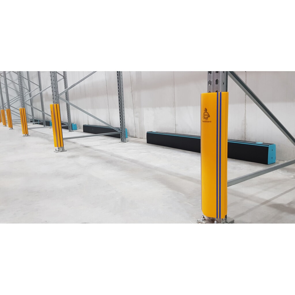 A-SAFE Protection contre les chocs pour rayonnages RackGuard en MEMAPLEX®, version frigorifique, cote intérieure HxlxP 600 x 102 x 44 mm N° de l'image du produit 5 : A-SAFE Protection contre les chocs pour rayonnages RackGuard en MEMAPLEX®, version frigorifique, cote intérieure HxlxP 600 x 102 x 44 mm