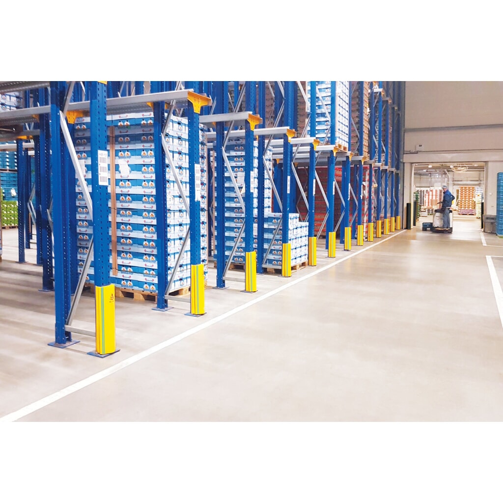 N° de l'image du produit 6 : A-SAFE Protection contre les chocs pour rayonnages RackGuard en MEMAPLEX®, version frigorifique, cote intérieure HxlxP 600 x 102 x 44 mm