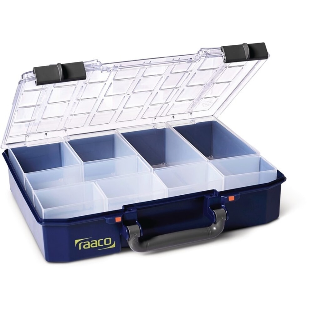 Illustration du produit: raaco Sortimentskasten CarryLite 80 4x8-9, 9 Fächer, B337xT278xH80mm