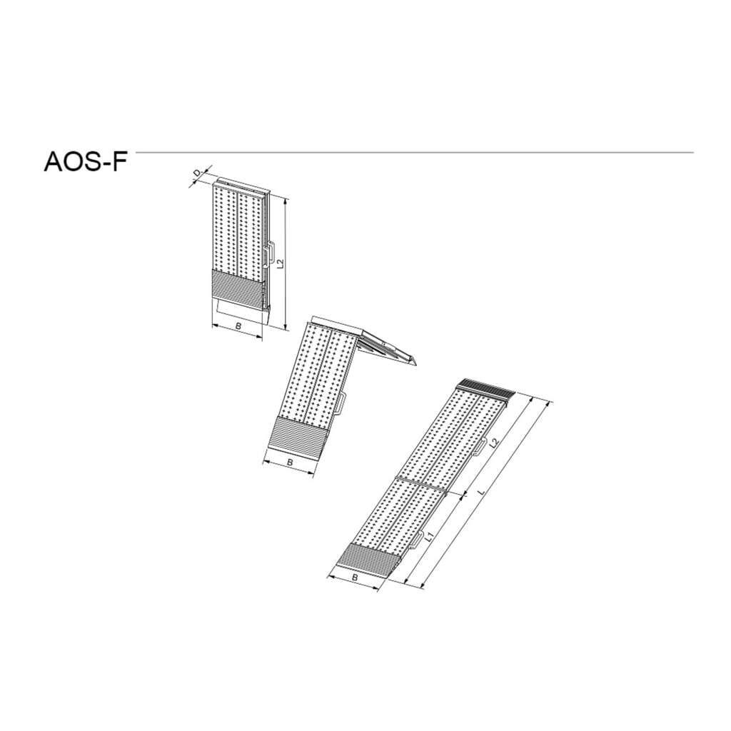 Rails de chargement, pliables, capacité de charge 975 kg/pce, l x L 800 x 2 045 mm N° de l'image du produit 8 : Rails de chargement, pliables, capacité de charge 975 kg/pce, l x L 800 x 2 045 mm