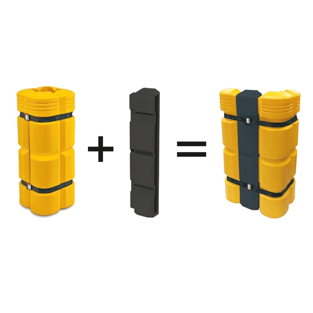 N° de l'image du produit 2 : Élément d'extension pour protection anticollision pour colonnes MORAVIA, largeur de 200 mm