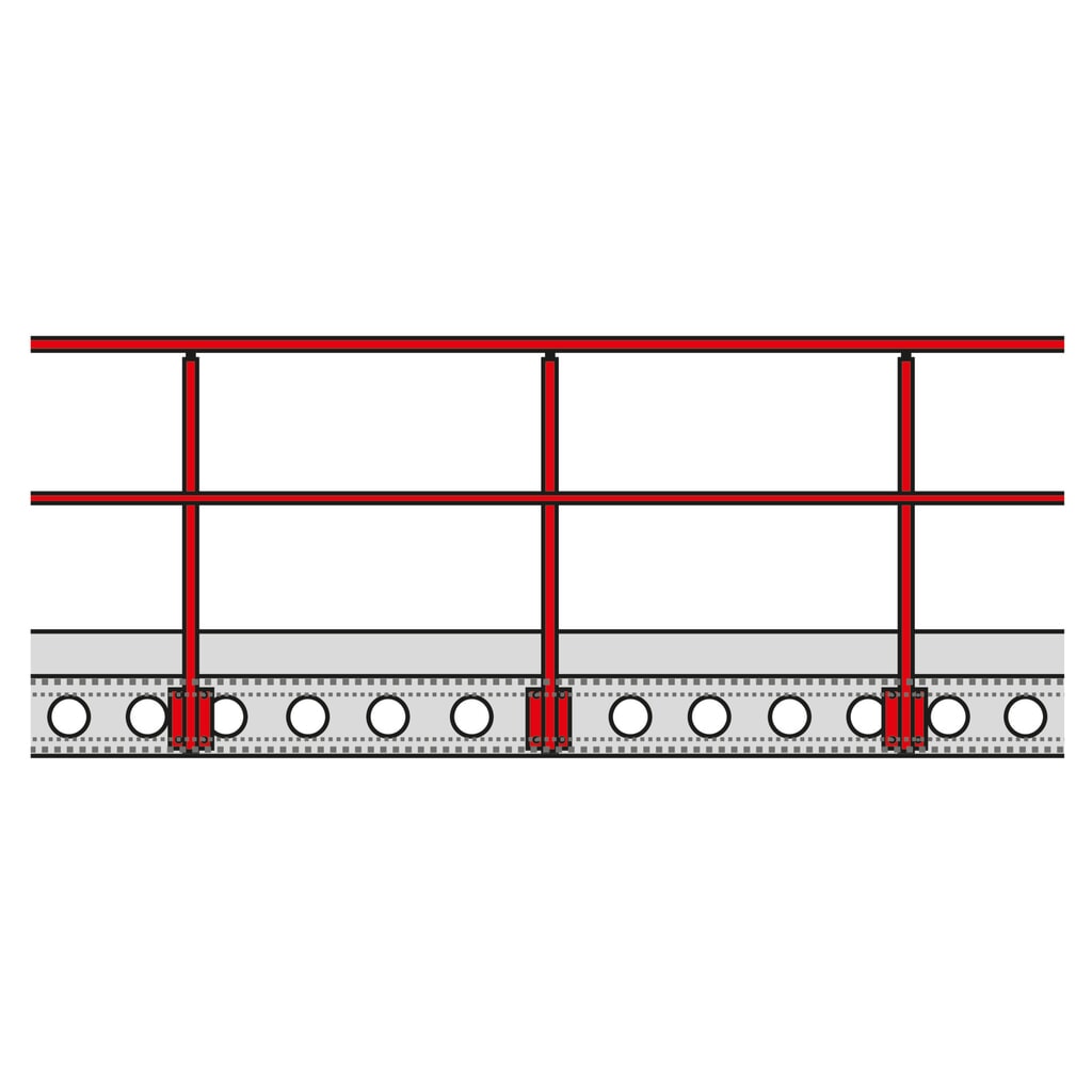 Illustration du produit: Rambarde pour système de plates-formes de stockage modulaire, bleu gentiane
