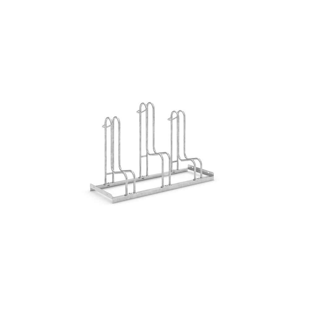 Illustration du produit: Range-vélo, 1 face, 3 places de parking, galvanisé