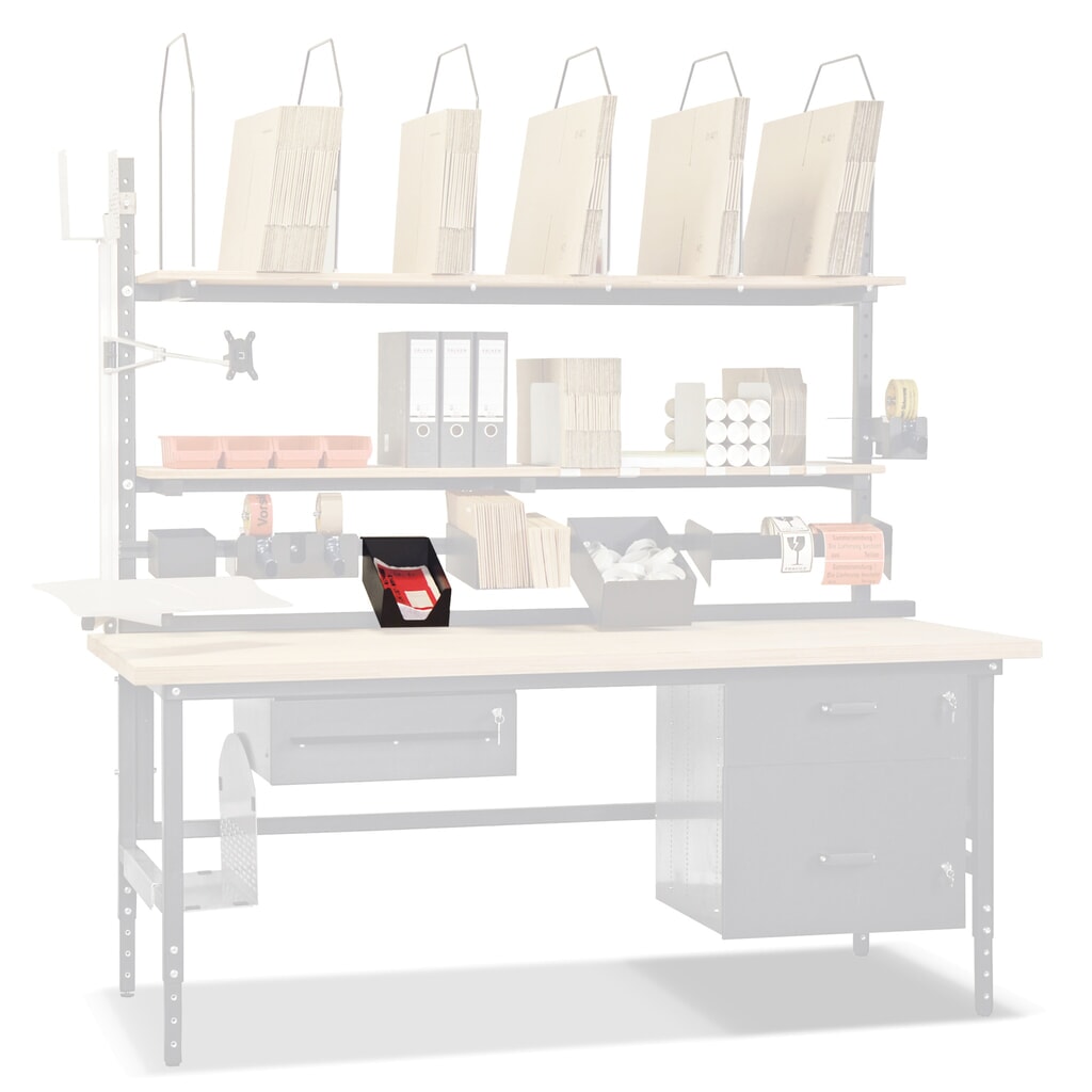 Rangement pour bons de livraison/flyers pour table d'emballage, gris clair Illustration du produit: Rangement pour bons de livraison/flyers pour table d'emballage, gris clair