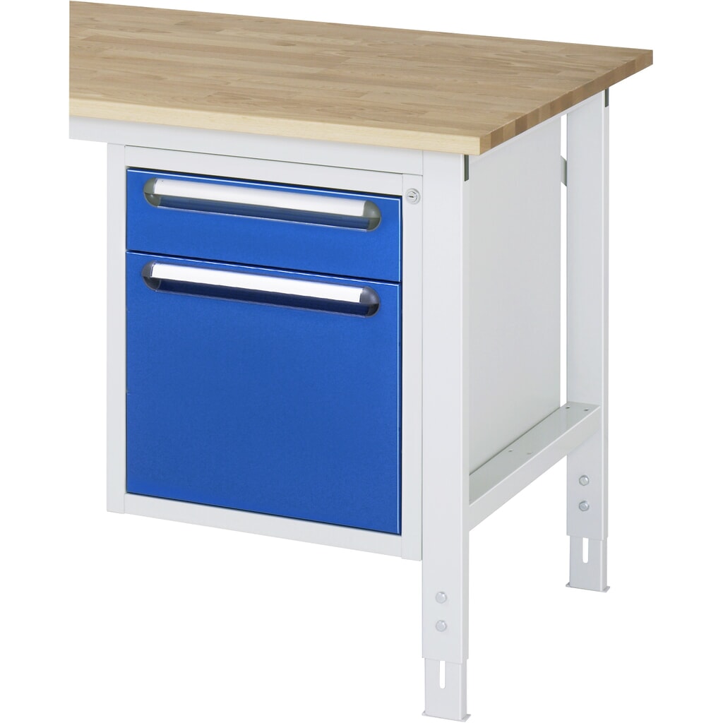 N° de l'image du produit 2 : RAU Caisson sous plateau pour table pour poste de travail série Tom HxlxP 545 x 480 x 600 mm, avec 2 tiroirs
