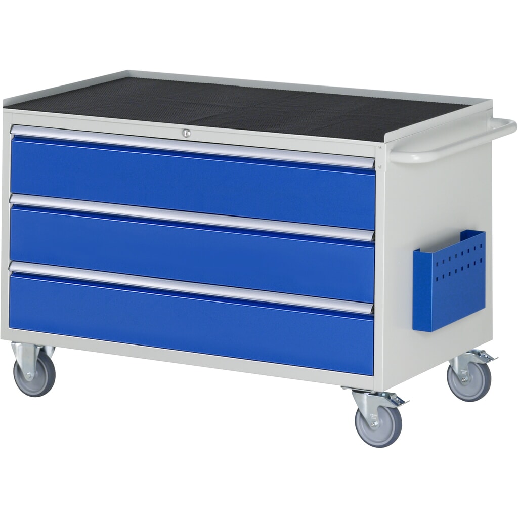 RAU Servante d'atelier série 7000, HxlxP 795 x 1 145 x 650 mm, avec 3 tiroirs taille XXL, surface métallique Illustration du produit: RAU Servante d'atelier série 7000, HxlxP 795 x 1 145 x 650 mm, avec 3 tiroirs taille XXL, surface métallique