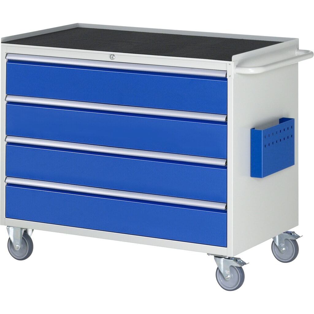 Illustration du produit: RAU Servante d'atelier série 7000, HxlxP 975 x 1 145 x 650 mm, avec 4 tiroirs taille XXL, surface métallique