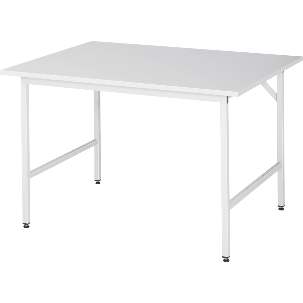 Illustration du produit: RAU Établi réglable en hauteur série JERRY, HxlxP 800-850 x 1 250 x 1 000 mm, Plan de travail avec revêtement en mélamine