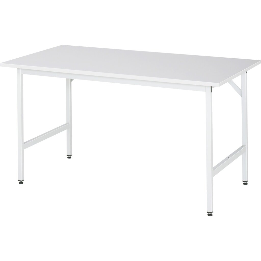 RAU Établi réglable en hauteur série JERRY, HxlxP 800-850 x 1 500 x 800 mm, Plan de travail avec revêtement en mélamine Illustration du produit: RAU Établi réglable en hauteur série JERRY, HxlxP 800-850 x 1 500 x 800 mm, Plan de travail avec revêtement en mélamine