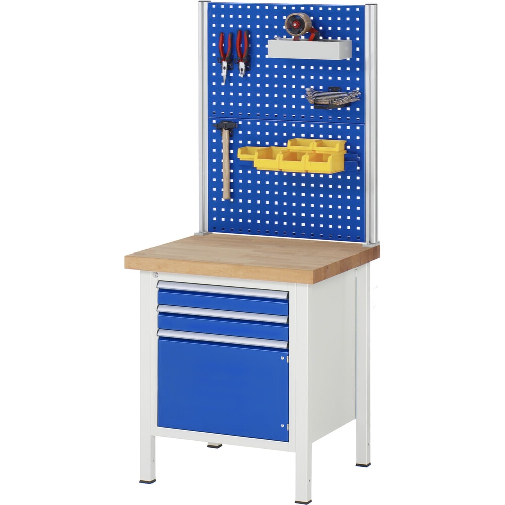 N° de l'image du produit 6 : RAU Établi série 8000, 1 porte battante, HxlxP 840 x 750 x 700 mm, 1 tiroir, 1 porte battante