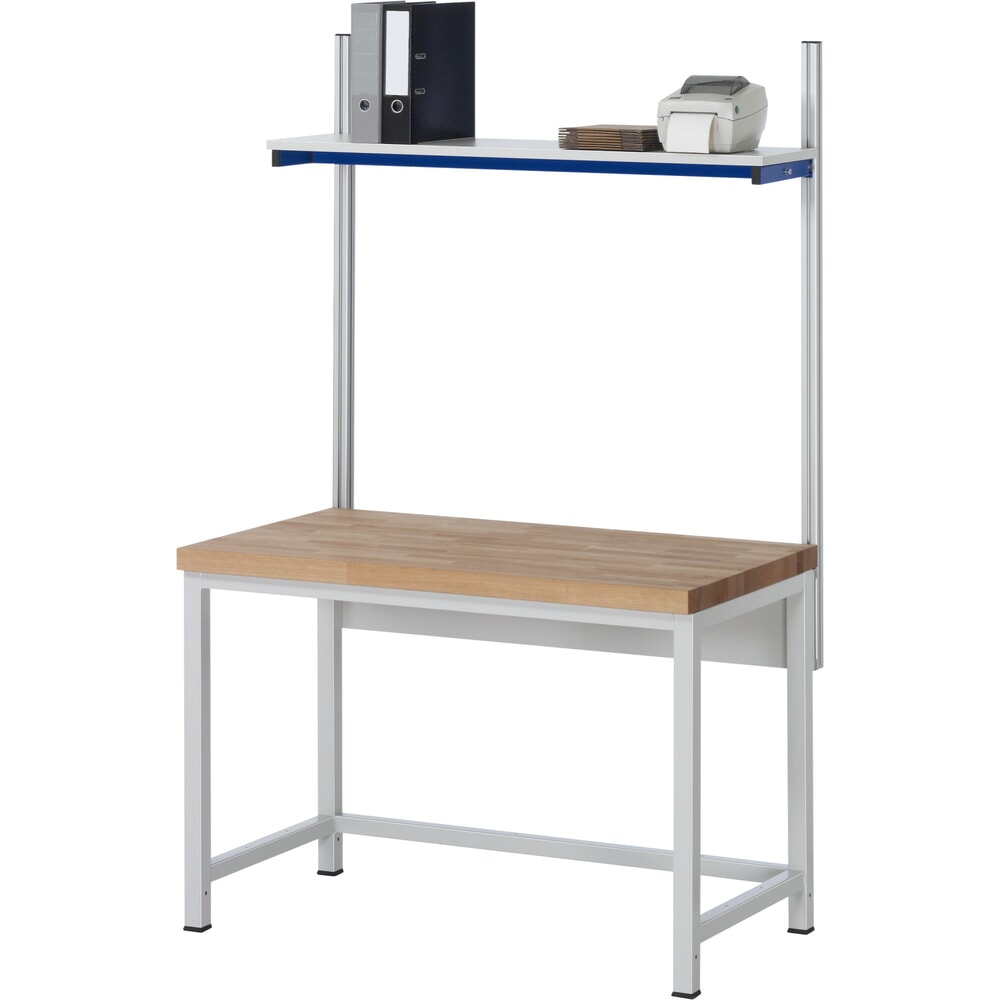 N° de l'image du produit 6 : RAU établi pour charges lourdes série 8000, 1 tablette, profondeur 320 mm, H x l x P 840‑1 040 mm x 1250 mm x 900 mm