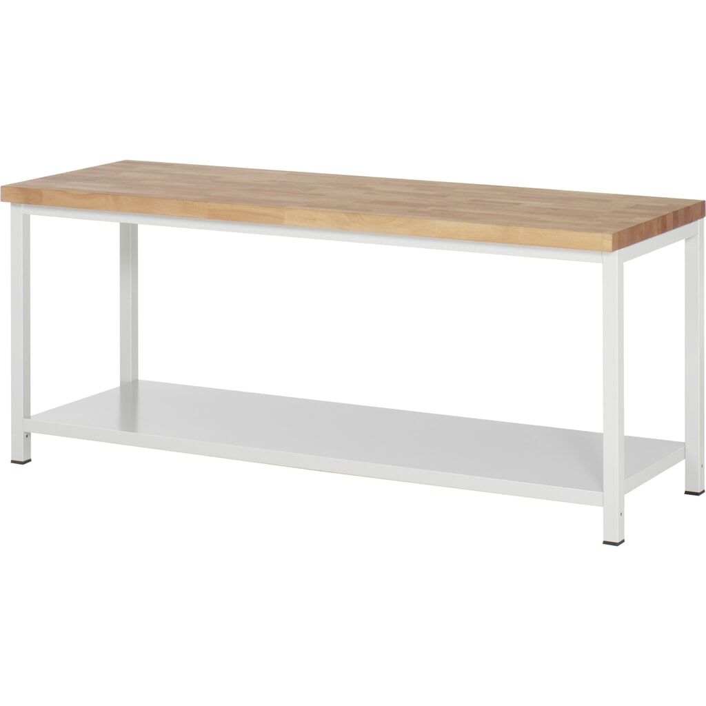 RAU établi pour charges lourdes série 8000, 1 tablette, profondeur 650 mm, H x l x P 840‑1 040 mm x 2000 mm x 700 mm Illustration du produit: RAU établi pour charges lourdes série 8000, 1 tablette, profondeur 650 mm, H x l x P 840‑1 040 mm x 2000 mm x 700 mm