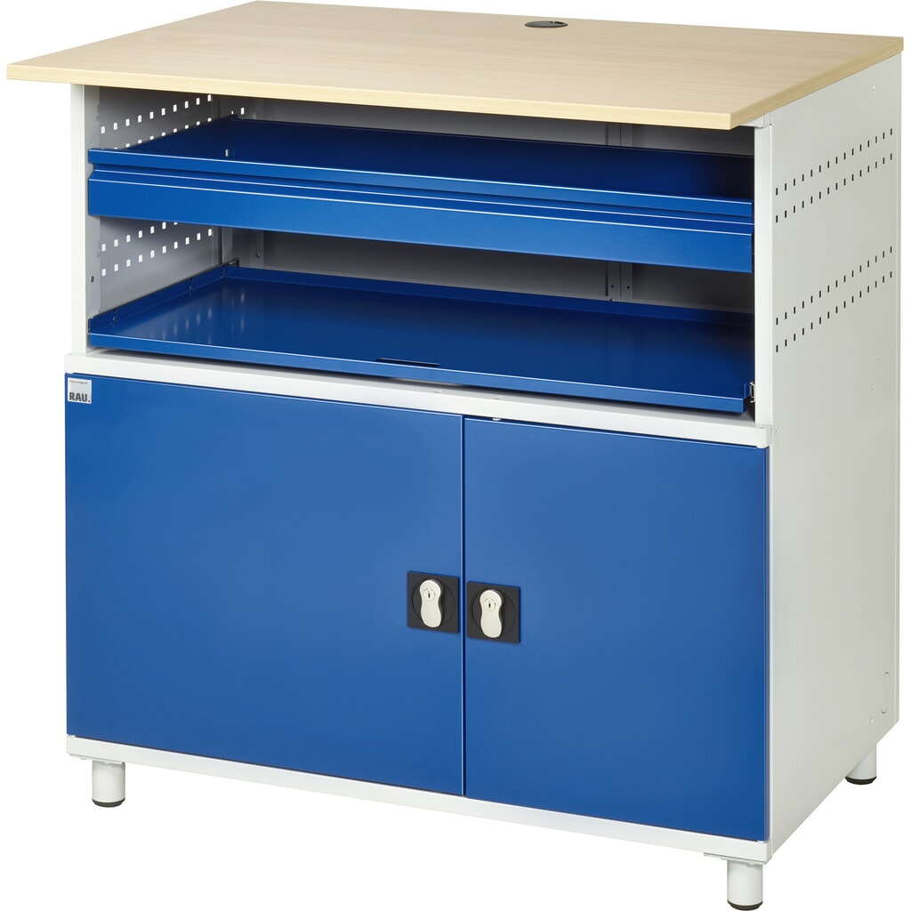 RAU Poste informatique avec boîtier d'écran, fixe N° de l'image du produit 3 : RAU Poste informatique avec boîtier d'écran, fixe