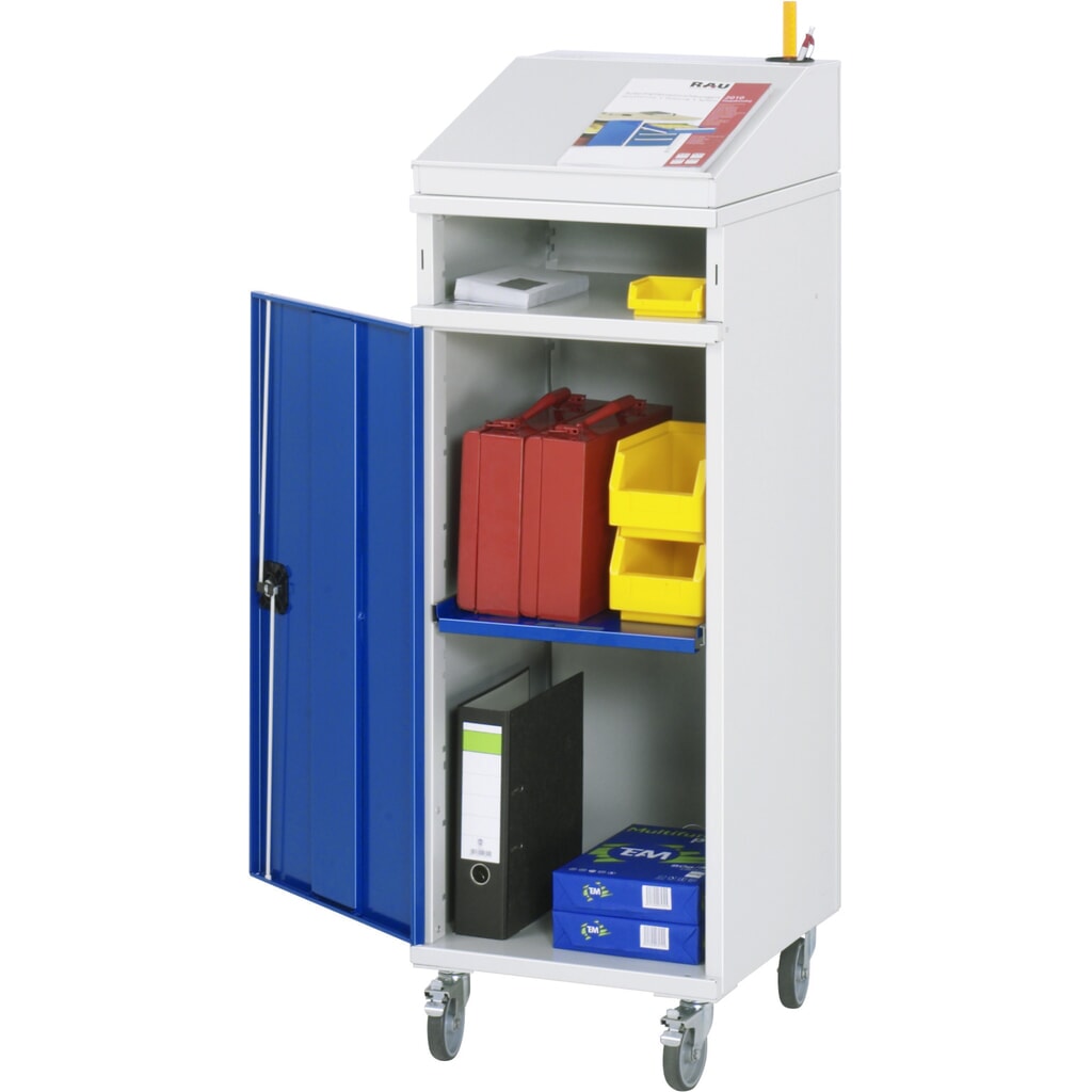 RAU pupitre mobile, haut. x larg. x prof. 1 235-1 345 x 450 x 520 mm, sans tiroirs Illustration du produit: RAU pupitre mobile, haut. x larg. x prof. 1 235-1 345 x 450 x 520 mm, sans tiroirs