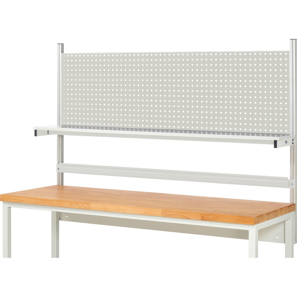 Module d’établi RAU, haut. x larg. x prof. 1 130 x 2 000 x 350 mm, avec 1 étagère en plateau mélaminé et 1 rail de fixation, kit complet 01 pour largeur de produit 2 000 mm N° de l'image du produit 2 : Module d’établi RAU, haut. x larg. x prof. 1 130 x 2 000 x 350 mm, avec 1 étagère en plateau mélaminé et 1 rail de fixation, kit complet 01 pour largeur de produit 2 000 mm