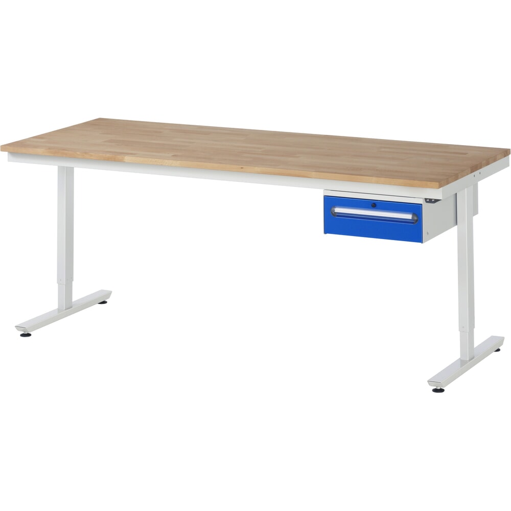 N° de l'image du produit 6 : RAU Table de travail à réglage électrique de la hauteur Série adlatus 300, HxlxP 720-1 120 x 750 x 800 mm, plan de travail en MDF
