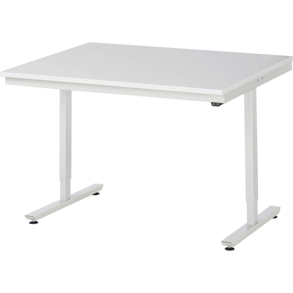 Illustration du produit: RAU Table de travail à réglage électrique de la hauteur Série adlatus 300, HxlxP 720-1 120 x 1 250 x 1 000 mm, plan de travail avec revêtement en mélamine