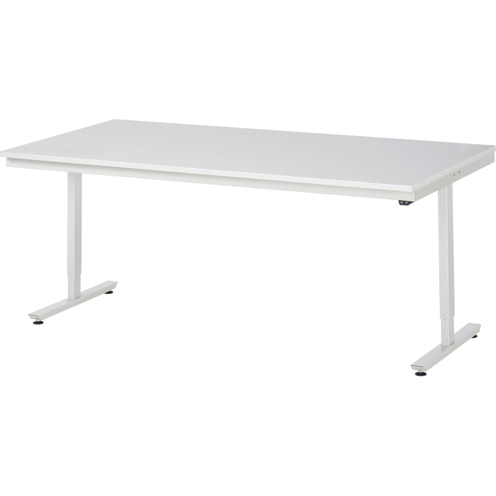 Illustration du produit: RAU Table de travail à réglage électrique de la hauteur Série adlatus 300, HxlxP 720-1 120 x 2 000 x 1 000 mm, plan de travail en revêtement mélamine EGB