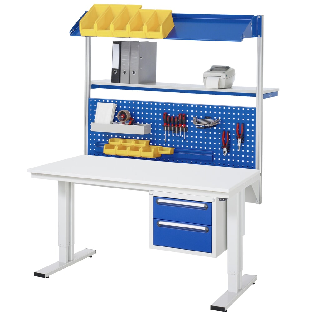 N° de l'image du produit 6 : RAU Table pour poste de travail à réglage électrique de la hauteur série adlatus 300, HxlxP 720-1 120 x 750 x 800 mm, plan de travail en MDF
