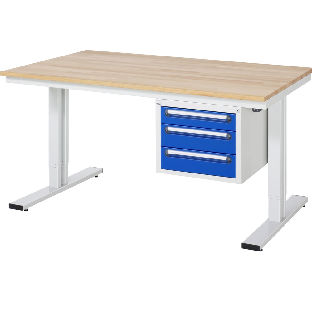 N° de l'image du produit 8 : RAU Table pour poste de travail à réglage électrique de la hauteur série adlatus 300, HxlxP 720-1 120 x 750 x 800 mm, plan de travail en MDF