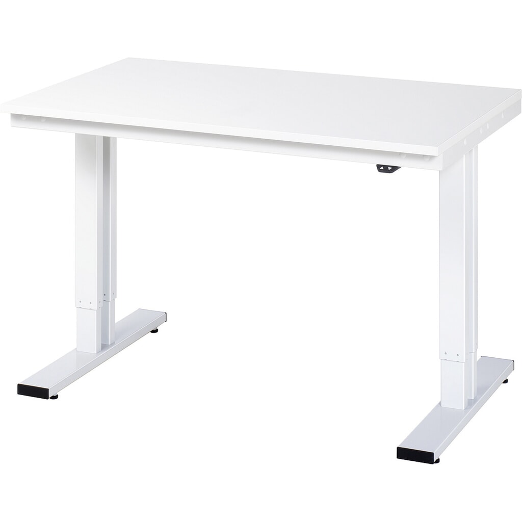 Illustration du produit: RAU Table pour poste de travail à réglage électrique de la hauteur série adlatus 300, HxlxP 720-1 120 x 1 250 x 800 mm, plan de travail en mélaminé