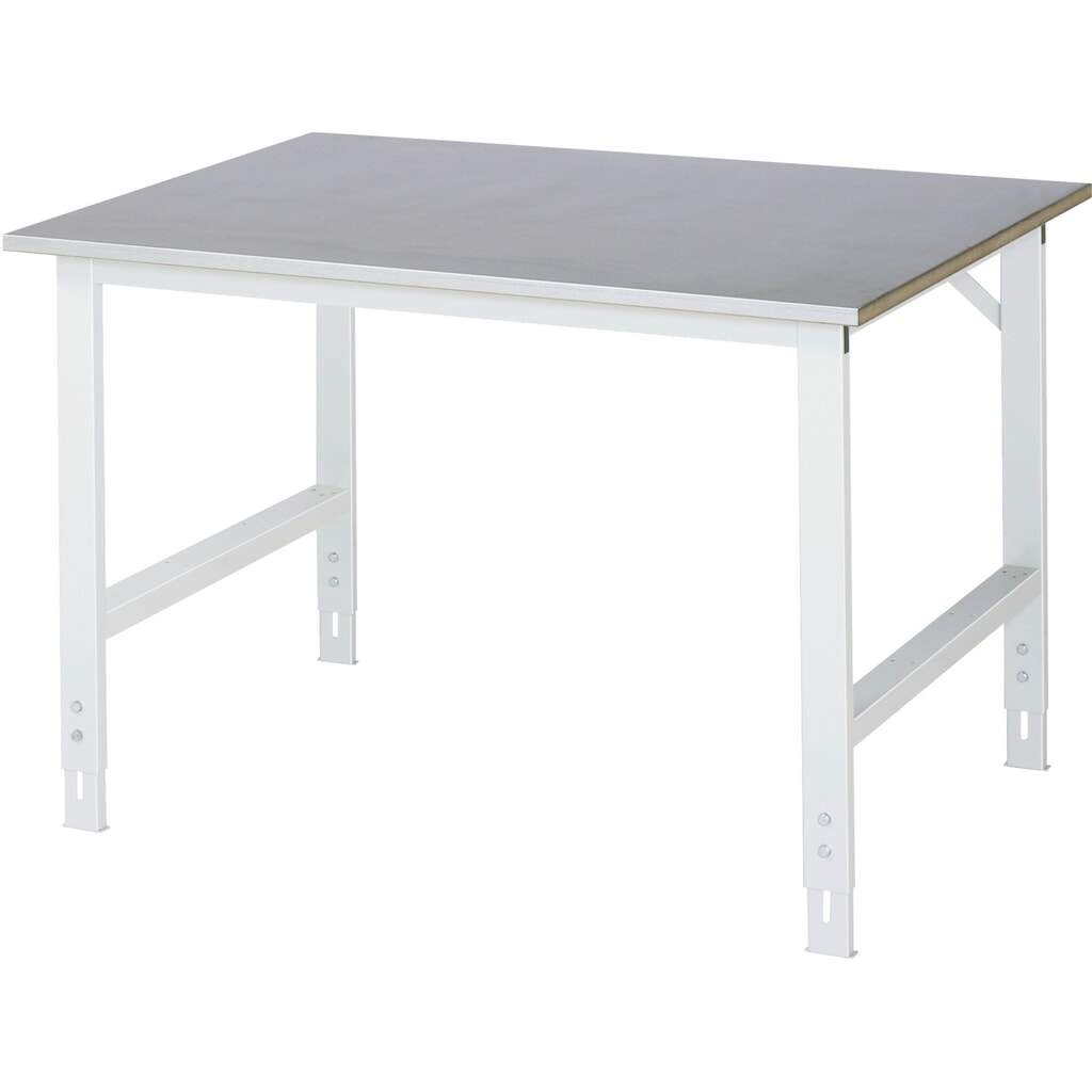 RAU Table pour poste de travail réglable en hauteur série TOM, HxlxP 760-1 080 x 1 250 x 1 000 mm, plan de travail recouvert de tôle d’acier Illustration du produit: RAU Table pour poste de travail réglable en hauteur série TOM, HxlxP 760-1 080 x 1 250 x 1 000 mm, plan de travail recouvert de tôle d’acier