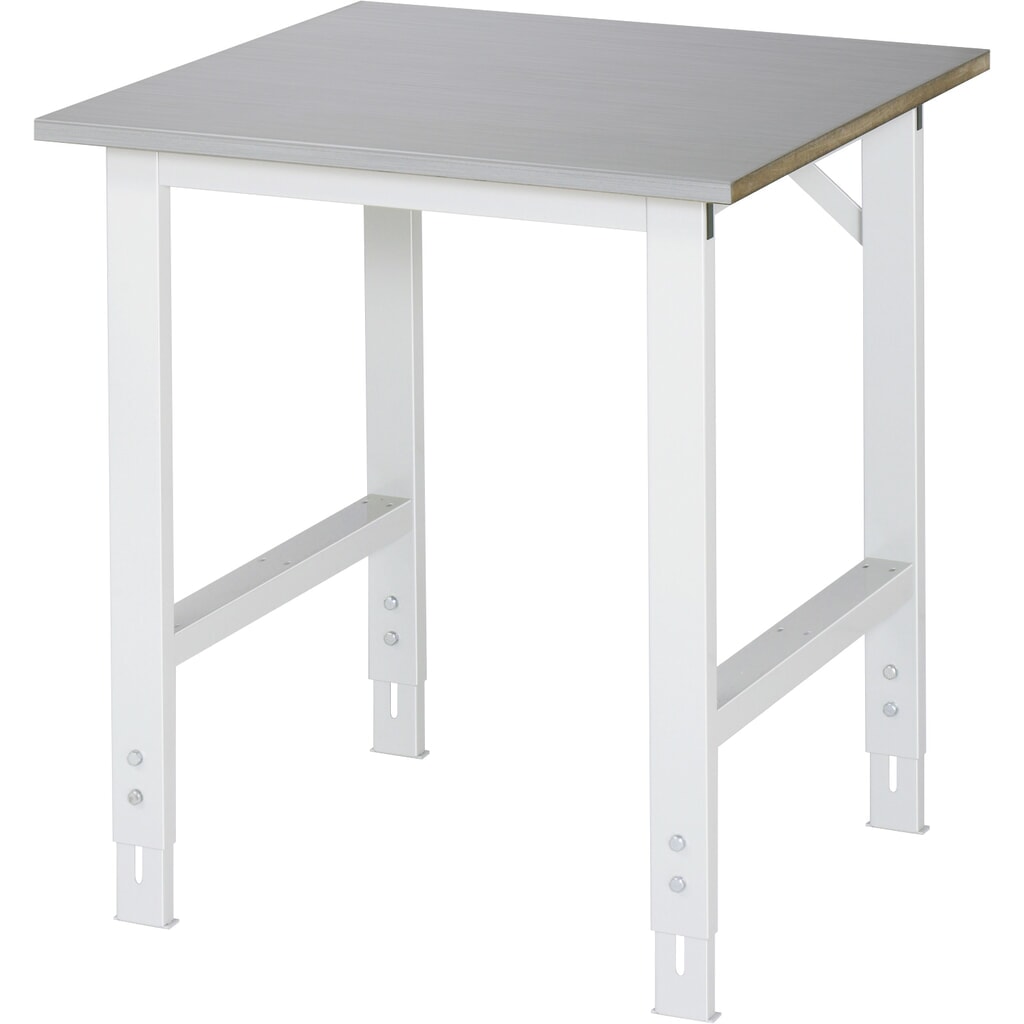 RAU Table pour poste de travail réglable en hauteur série TOM, HxlxP 760-1 080 x 750 x 800 mm, plan de travail en tôle d’acier inoxydable Illustration du produit: RAU Table pour poste de travail réglable en hauteur série TOM, HxlxP 760-1 080 x 750 x 800 mm, plan de travail en tôle d’acier inoxydable