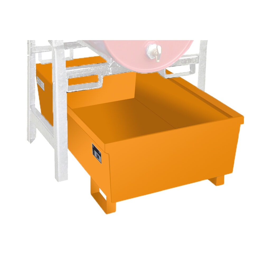 Illustration du produit: Bauer® rayonnage à fûts, bac de rétention FRA-1 peint, jaune-orange