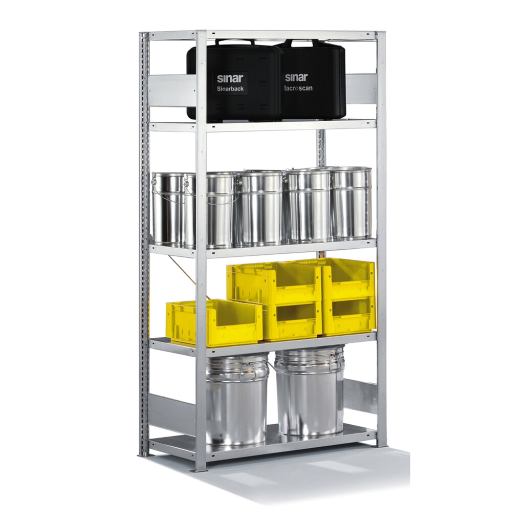 META Rayonnage à tablettes gris clair, charge par tablette 230 kg, HxlxP 2 000 x 1 056 x 636 mm Illustration du produit: META Rayonnage à tablettes gris clair, charge par tablette 230 kg, HxlxP 2 000 x 1 056 x 636 mm
